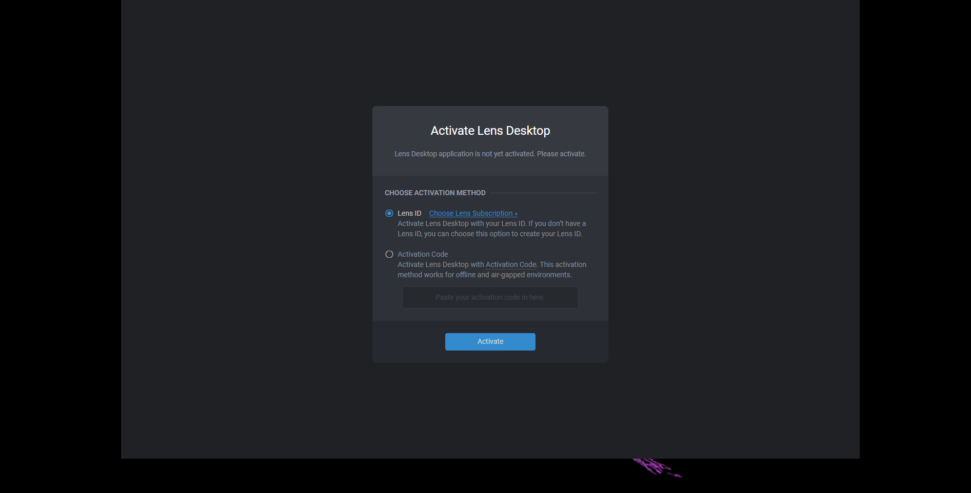 Lens ID interface showing camera lens metadata details
