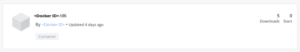 d6 Docker Hub page