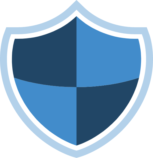 A blue shield icon.